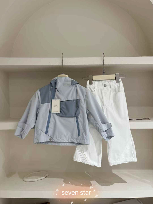 KIDS Double Zipped Hooded Jacket