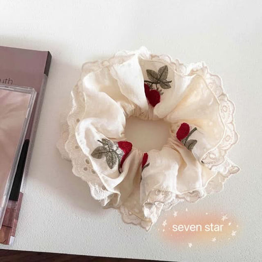 Embroidered Scrunchies