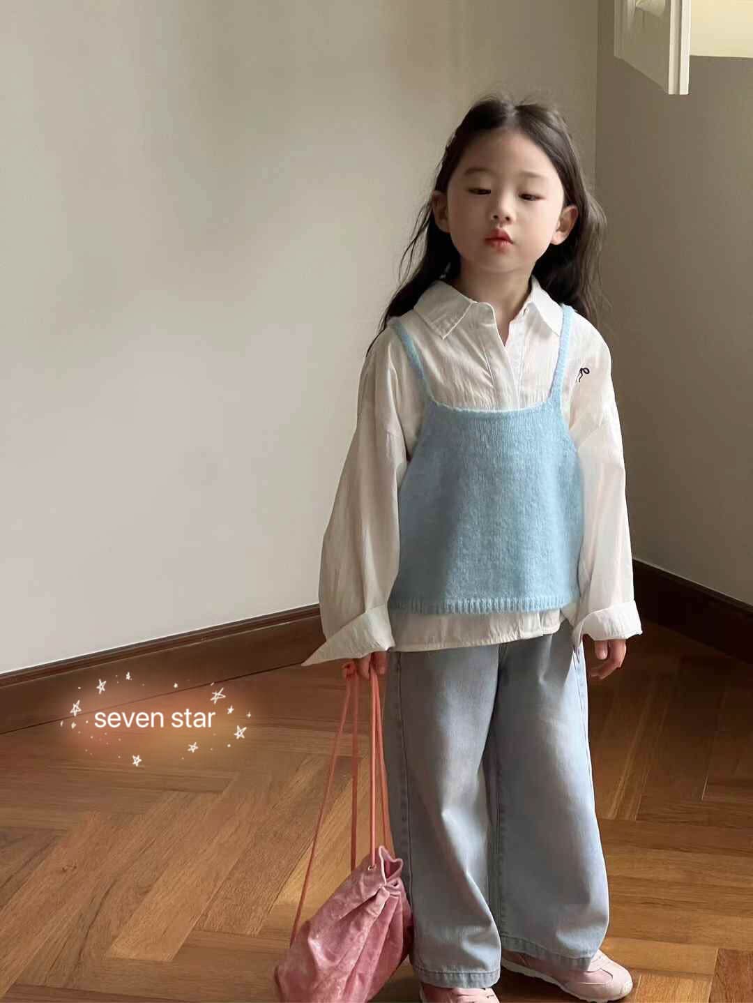 Embroidery Bow girl Blouse