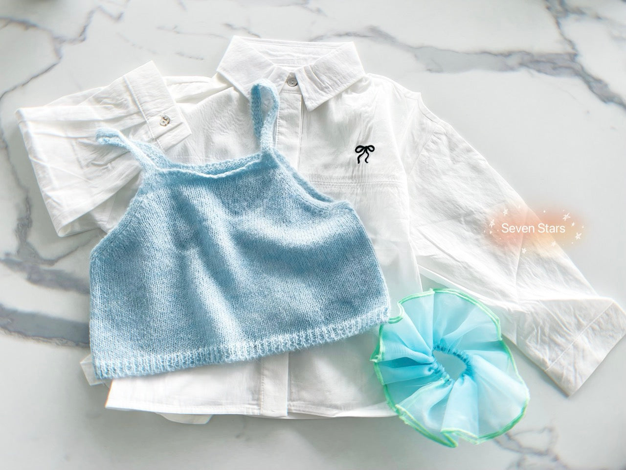 Embroidery Bow girls Blouse