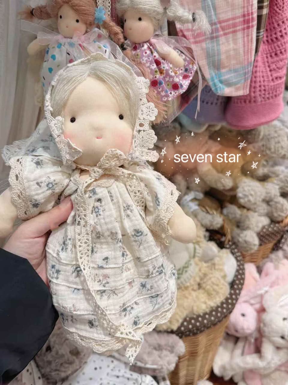 Floral Lace Waldorf Doll-Large