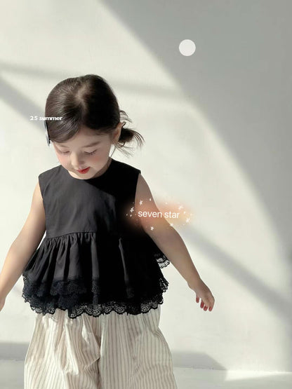 Ruffle Lace Sleeveless Top