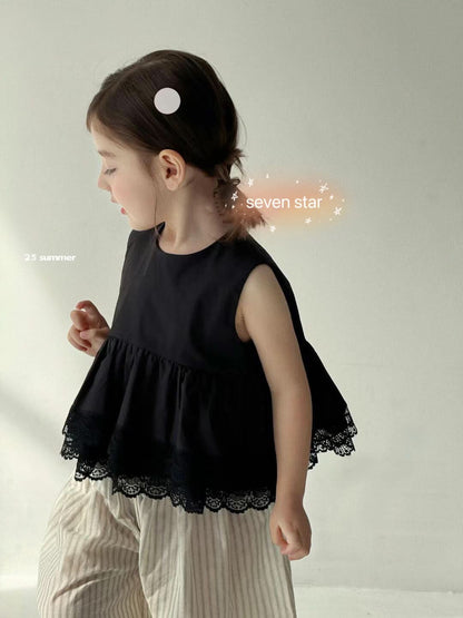Ruffle Lace Sleeveless Top