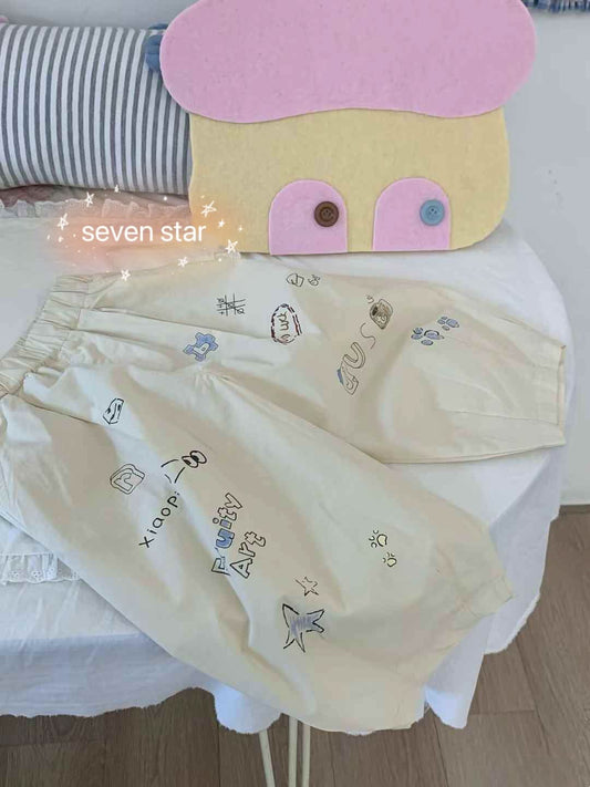 Graphic Print Casual boy Pants