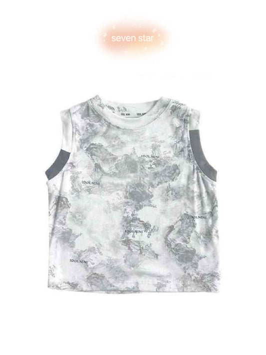 Grey Camouflage Tank Top for boy