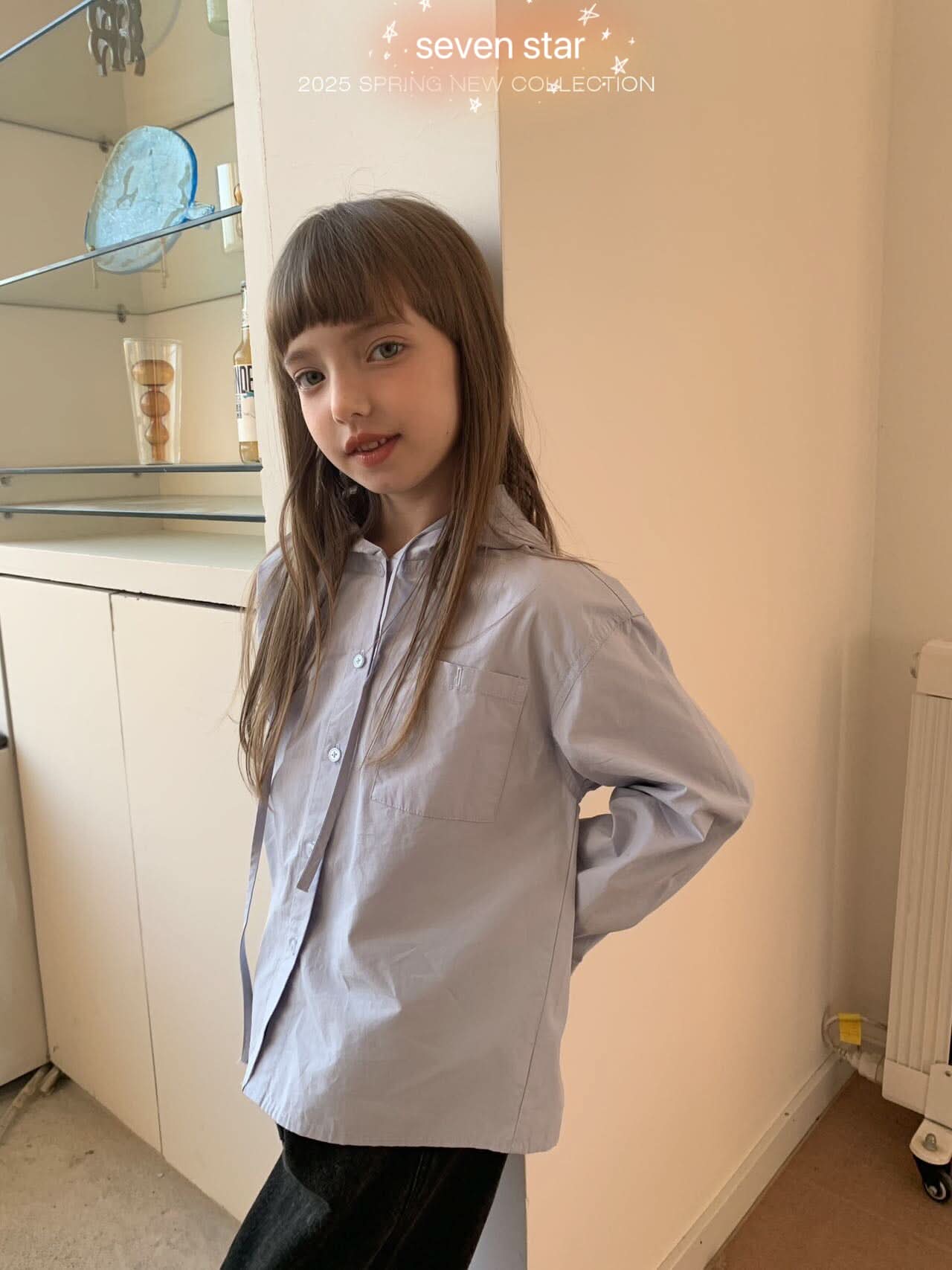 Hooded  Long  Sleeve Blouse FOR KIDS