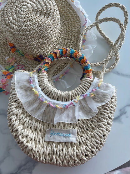 Straw Hat and Bag Set