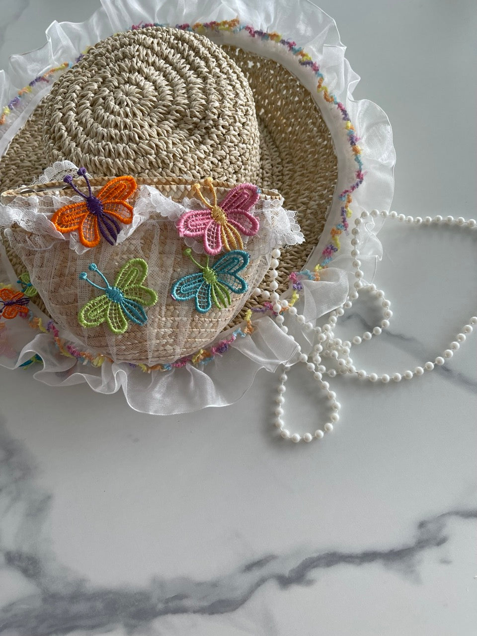 Straw Hat and Bag Set