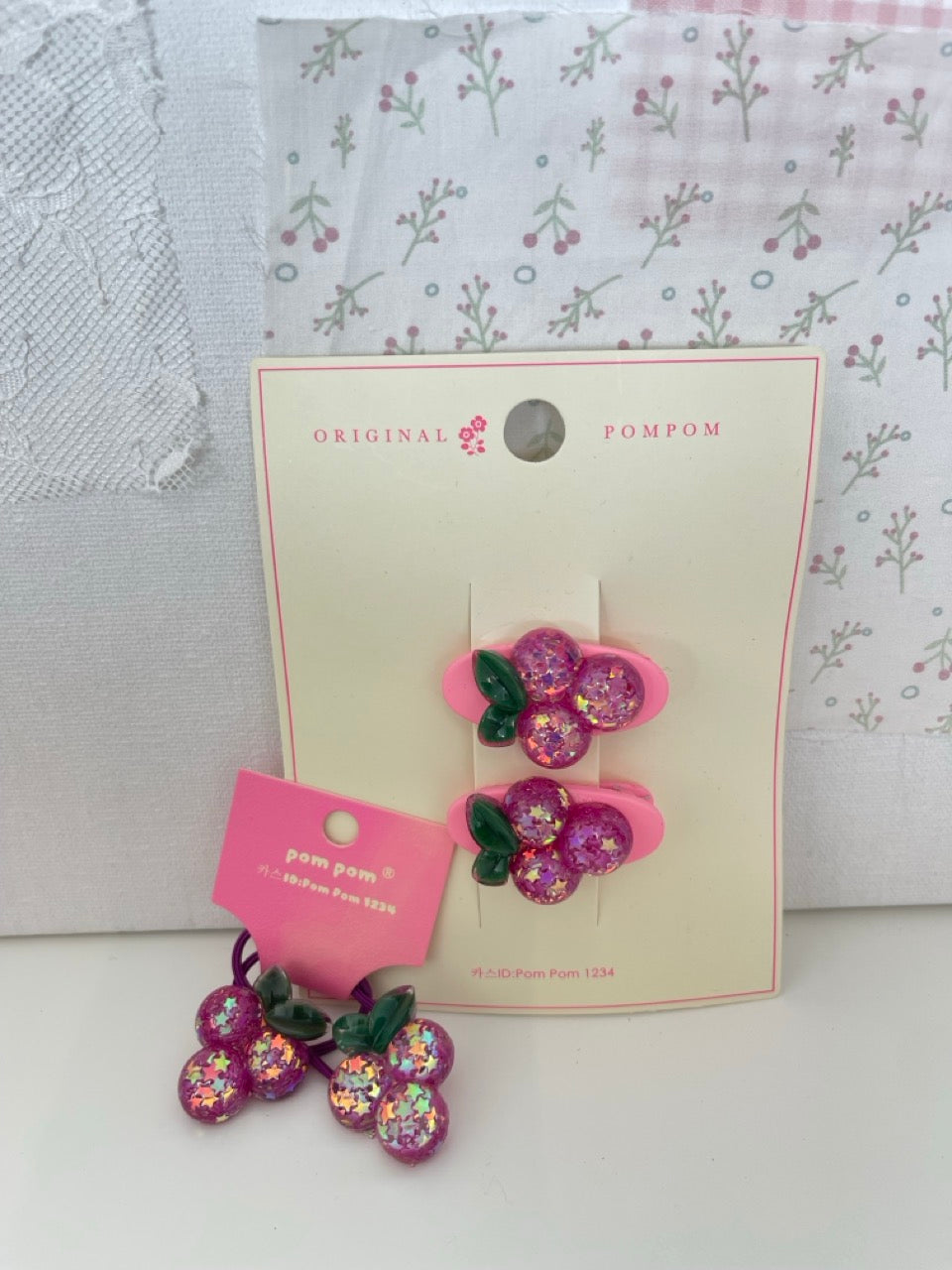 Hair clip and tie set
