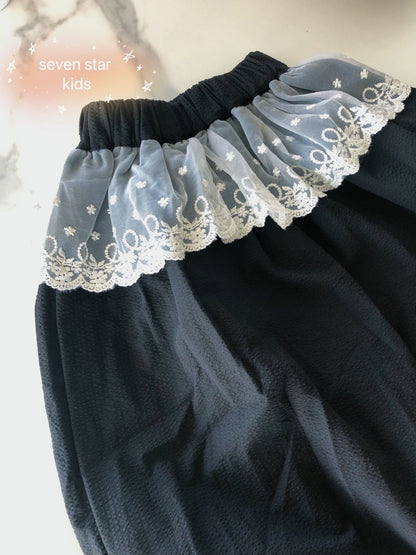 Lace Trim Bloomers Long Pants