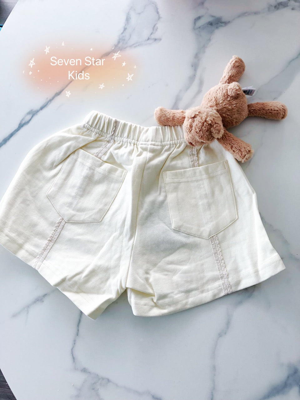White Casual Shorts