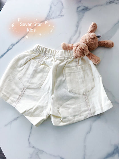 White Casual Shorts