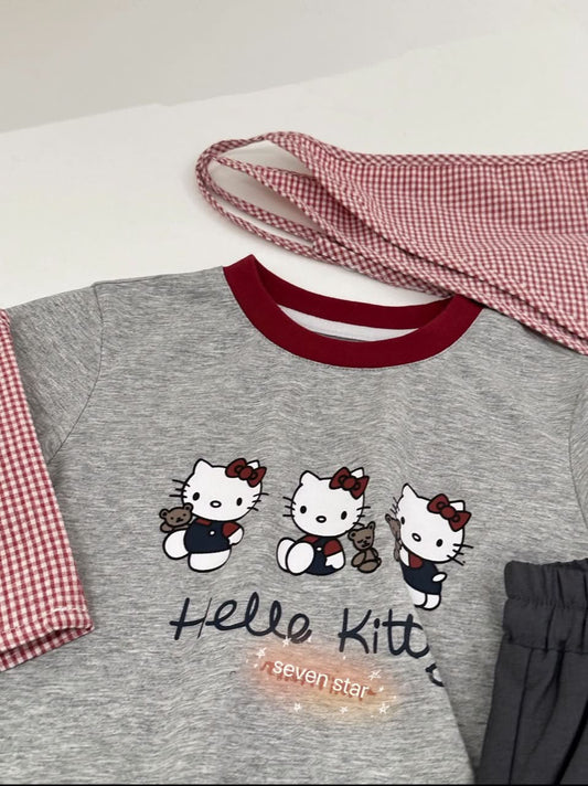 Kitten Print girl Tee Shirt