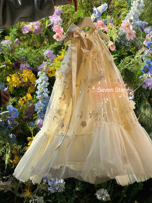 Mommy and Me Lace Embroidery Dress