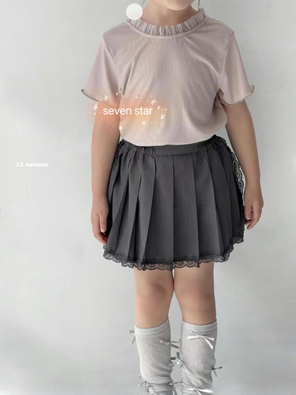 Lace Pleated girl Skirt
