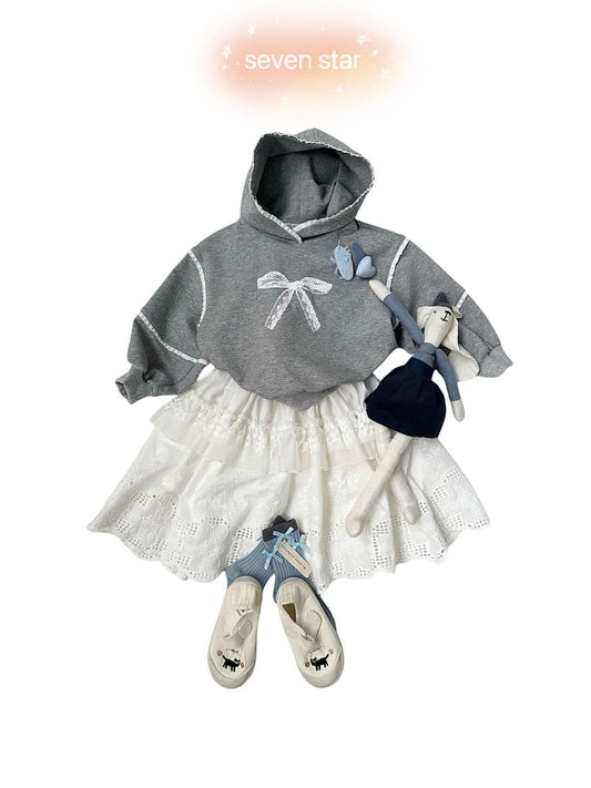 Lace Ribbon Bow girl hoodie 