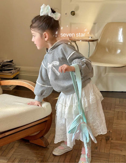 Lace Ribbon Bow hoodie