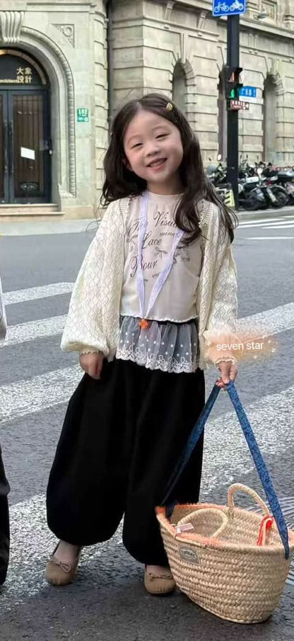 Lace Trim Bloomers Long Pants