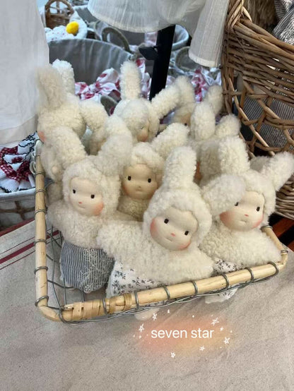 Lamb Wool Bunny Waldorf Doll-Small