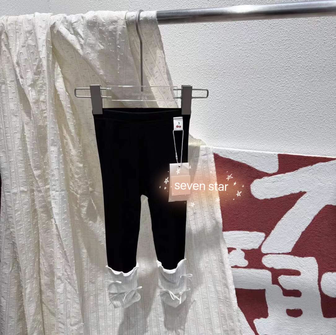 蕾丝复古休闲紧身裤