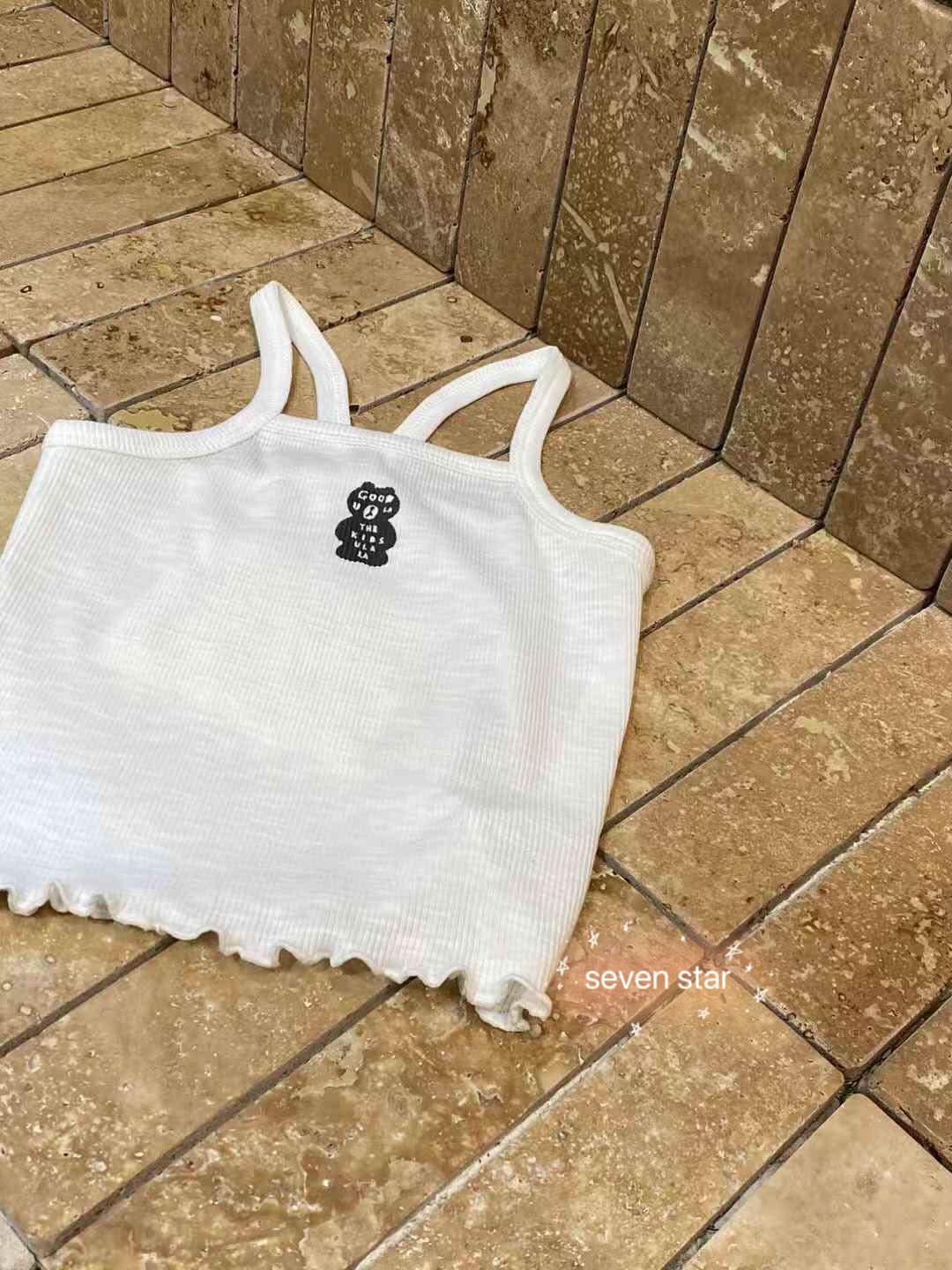 Little Bear girl Camisole-White