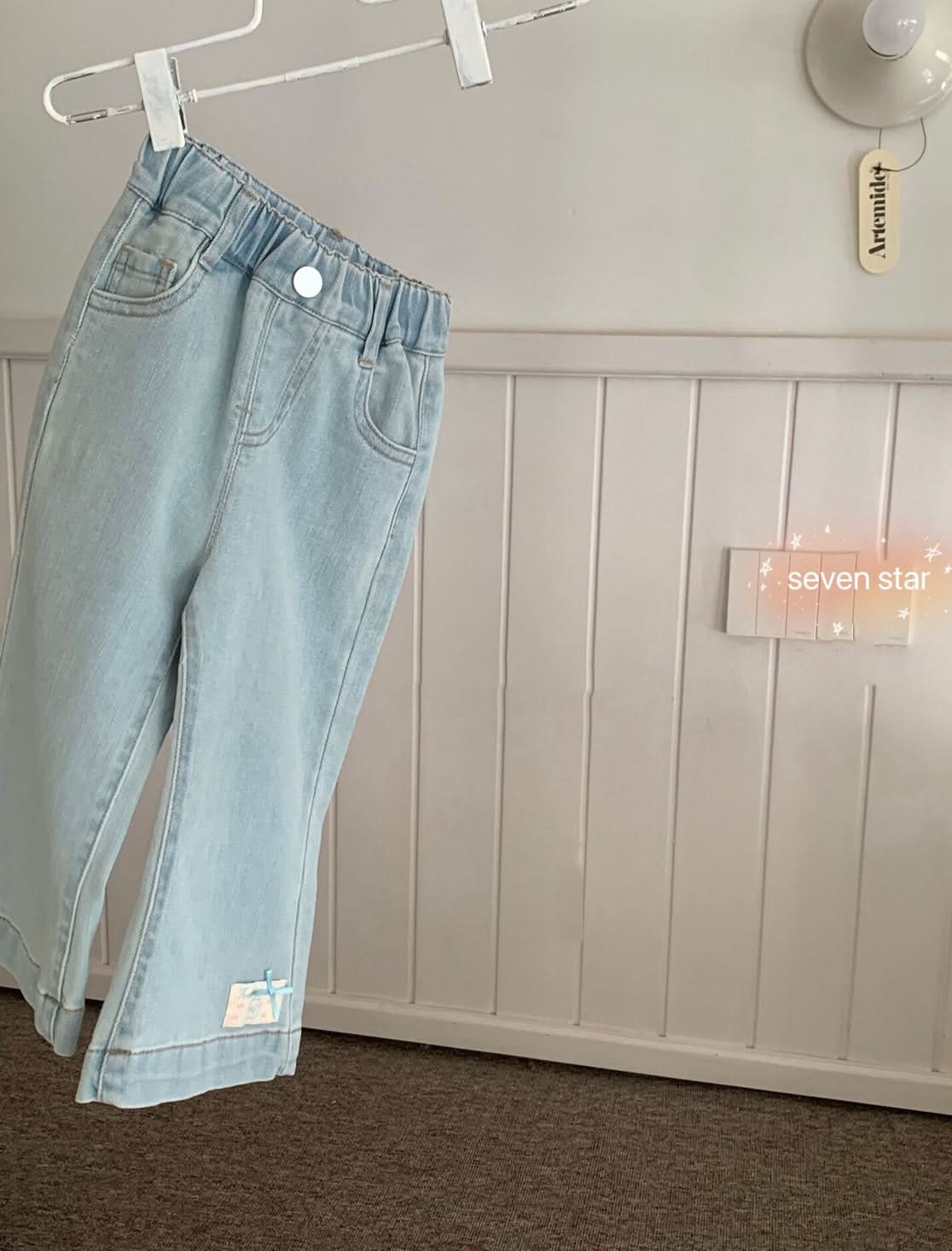 Patch Boot-cut girl Jeans
