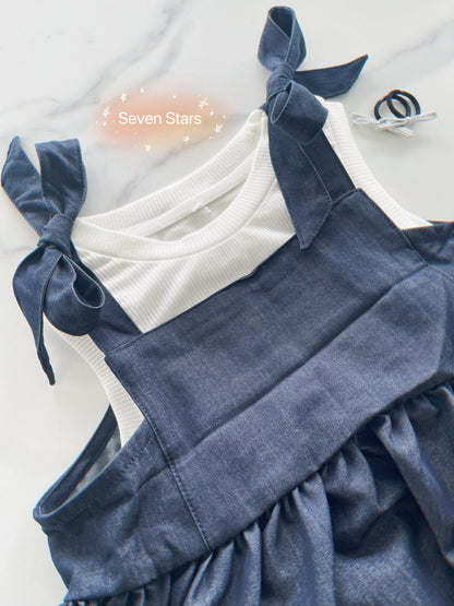 Pleated Waist Basic Tank Top
