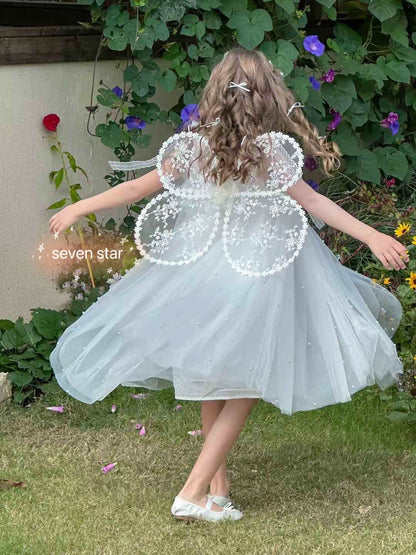 Princess Costume Dress with Butterfly Wings