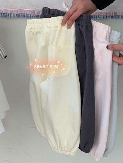 Puppy Paws Embroidery Sweatpants-Pink