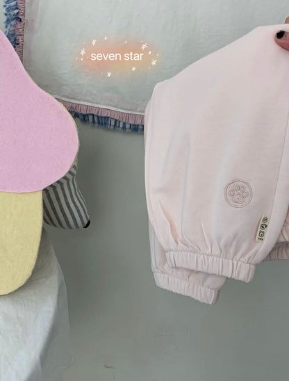 Puppy Paws Embroidery Sweatpants-Pink