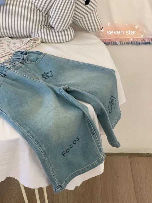 Puppy Paws Graphic Jeans