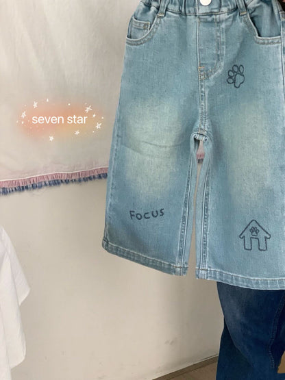 Puppy Paws Graphic Jeans