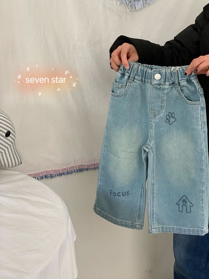 Puppy Paws Graphic Jeans