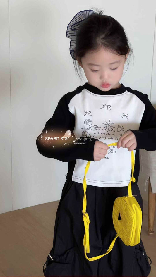 GIRL Raglan Long Sleeves Tee