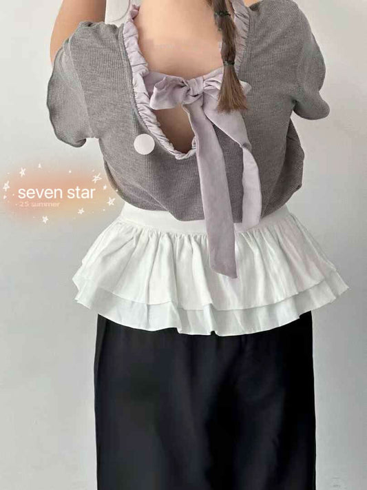 Ribbon Bow  girl Tee Shirt