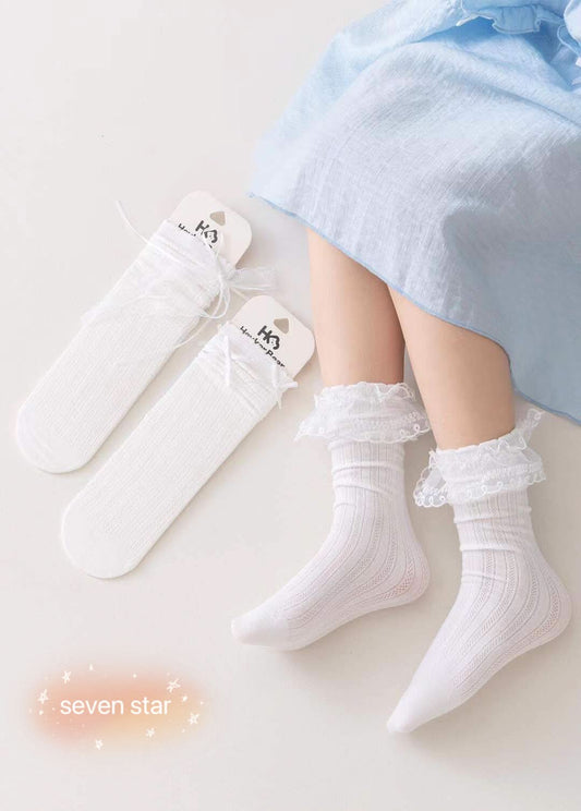Ruffle Frilly girls Crew Socks