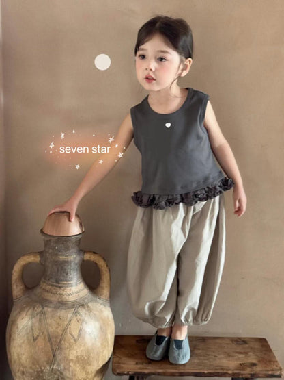 Ruffle Hem Sleeveless Top