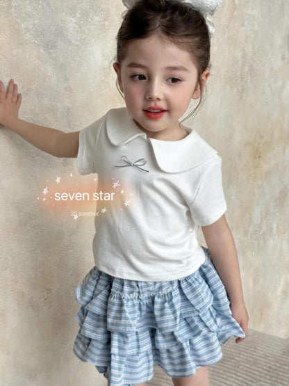 Ruffle Tiered Stripe Shorts