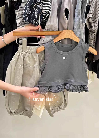 Ruffle Hem Sleeveless Top