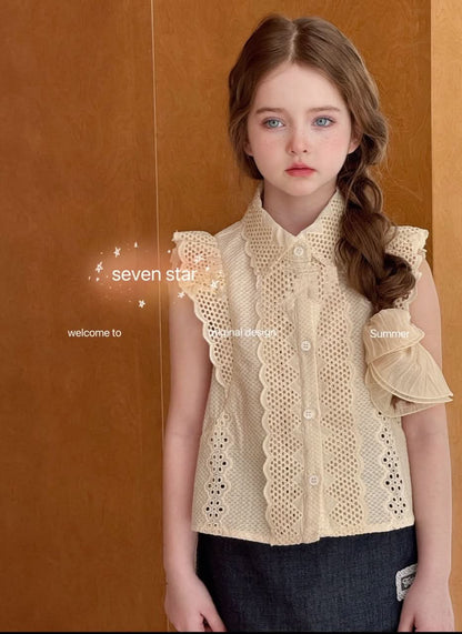 Sleeveless Lace Blouse