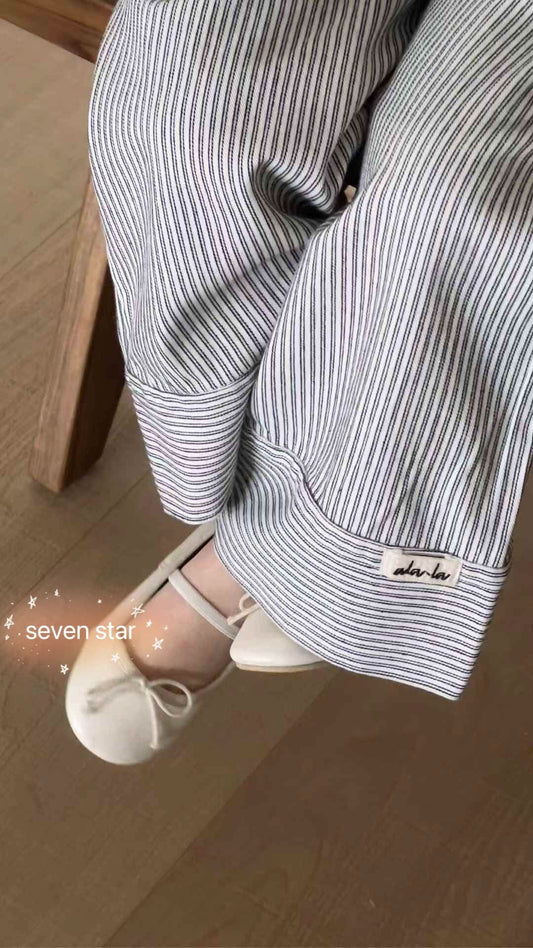 Striped Turn Up girl Pants