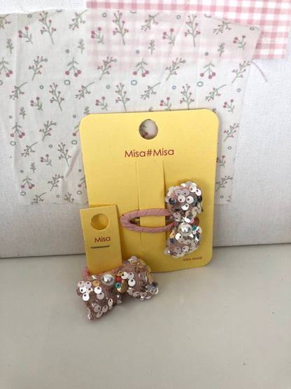 Hair clip and tie set